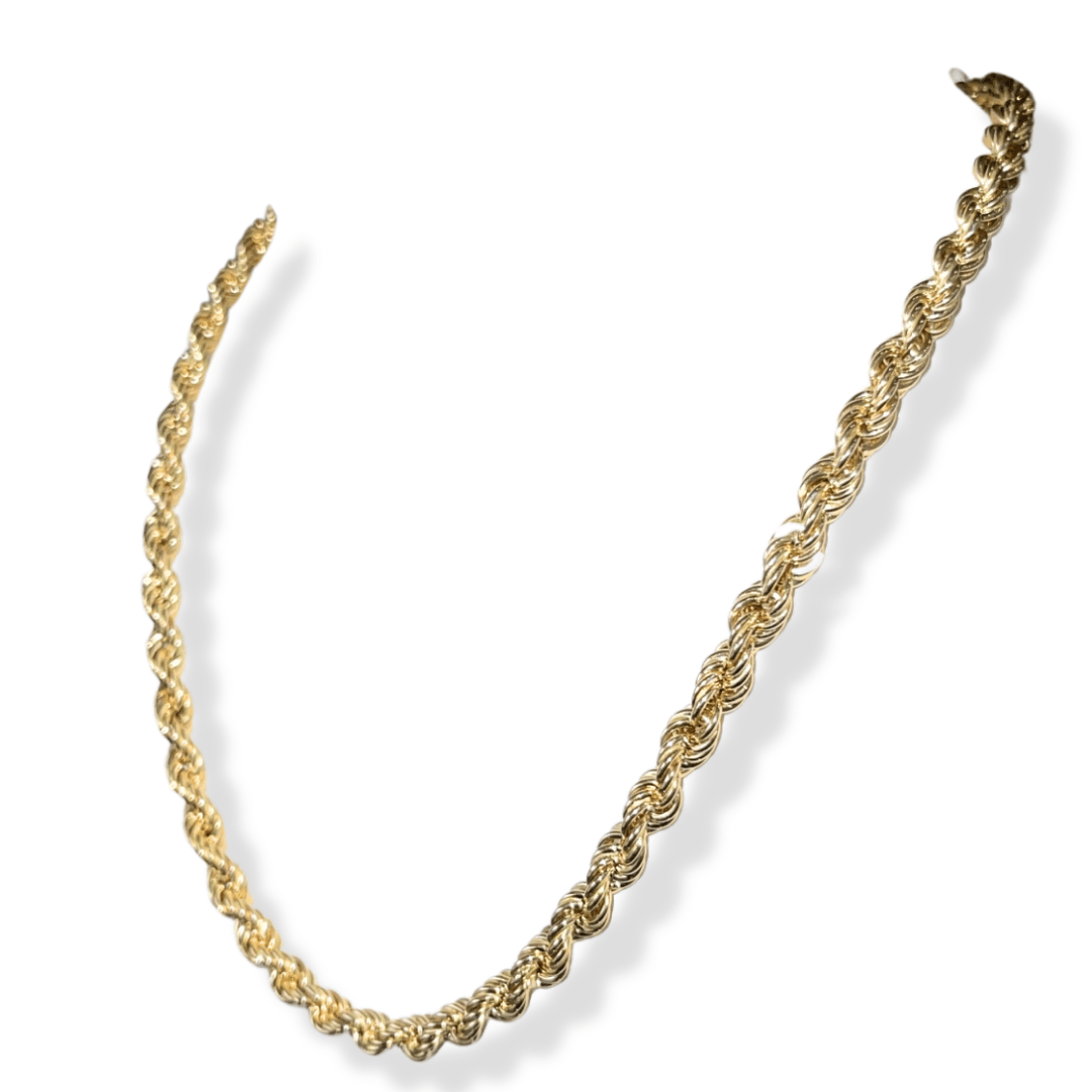 6mm Men's Gold Rope Chain - Nancy's Jewelry