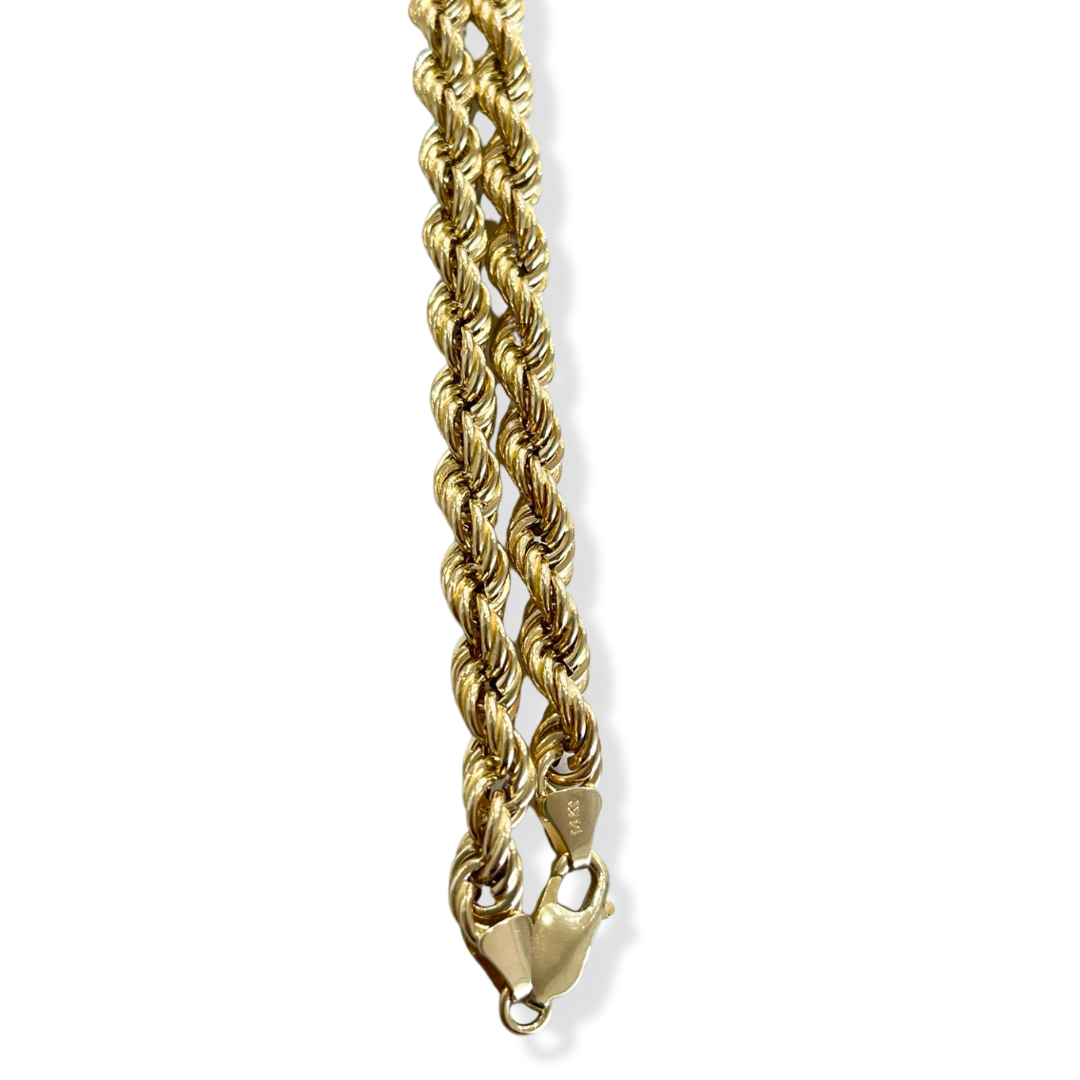 6mm Men's Gold Rope Chain