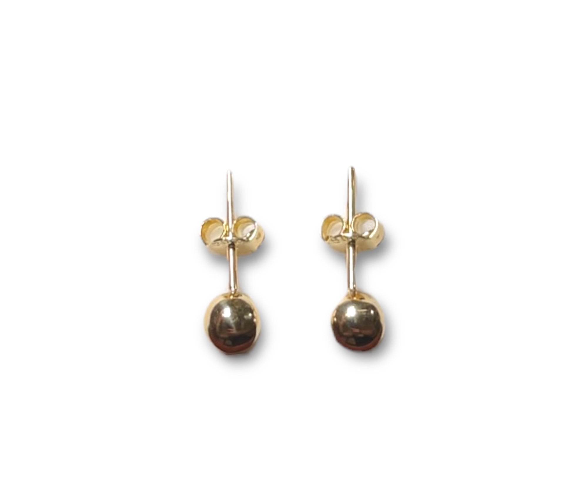 14KT Yellow Gold Stud Ball Earrings - Small