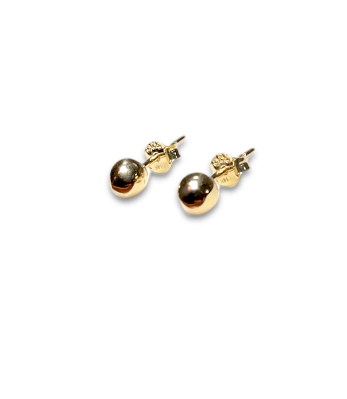 14KT Yellow Gold Stud Ball Earrings - Small