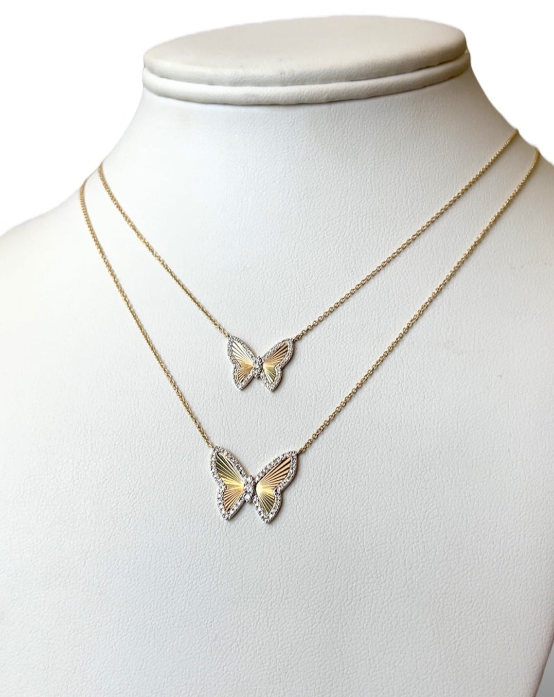 0.13CT/0.26CT Diamond Butterfly Necklace