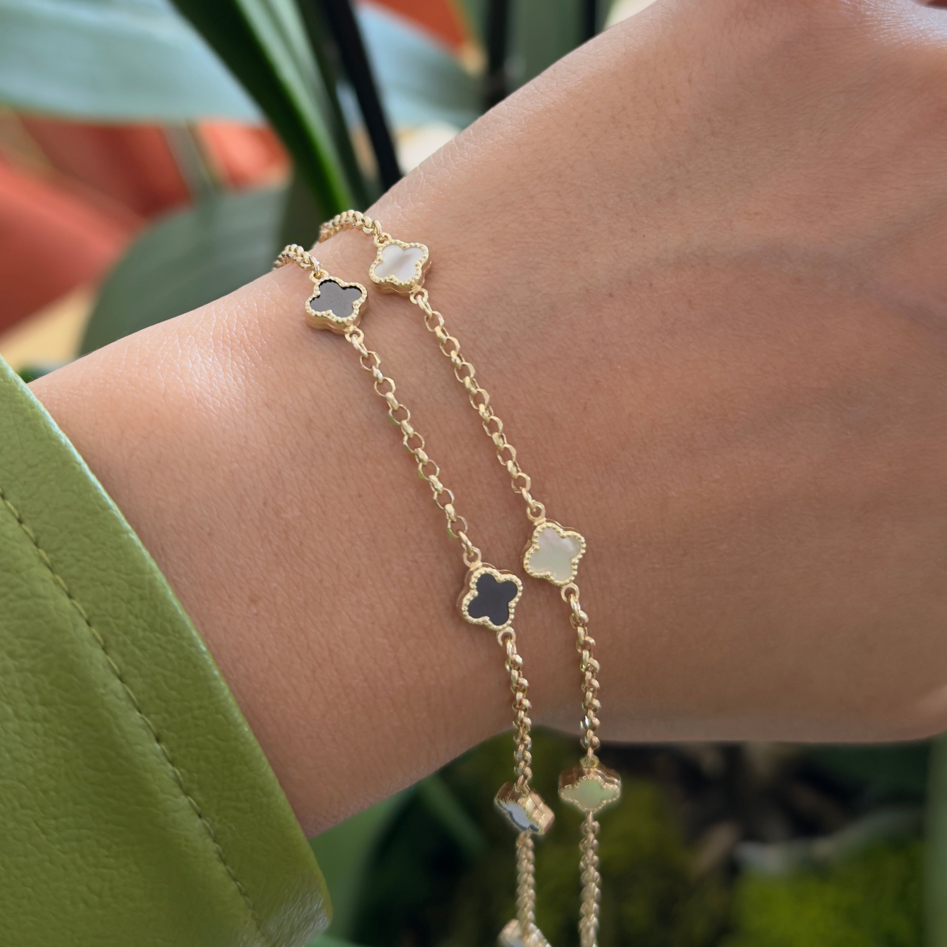 14KT Mini Clover Bracelet