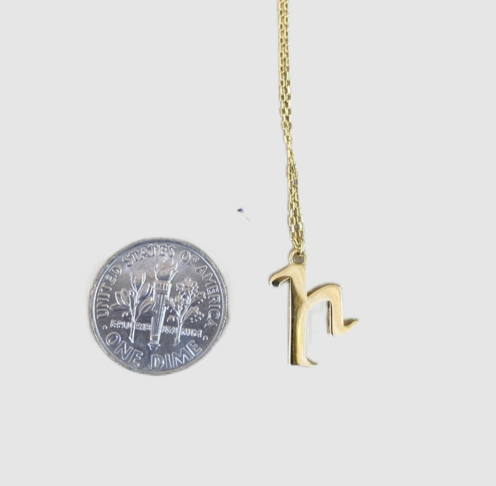 14KT Yellow Gold Armenian Initial Necklace