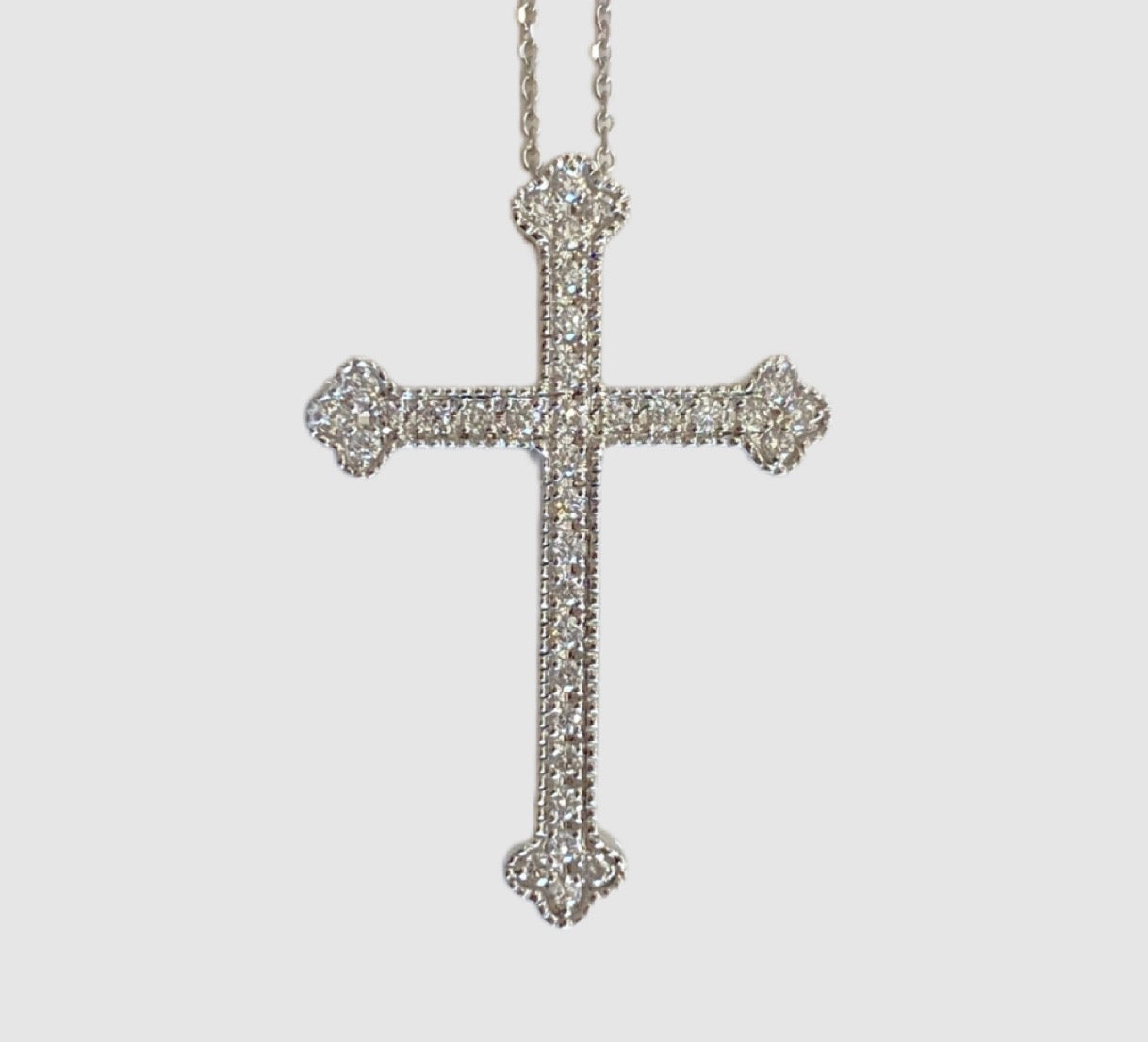 0.26CT Yellow Gold Diamond Cross Necklace