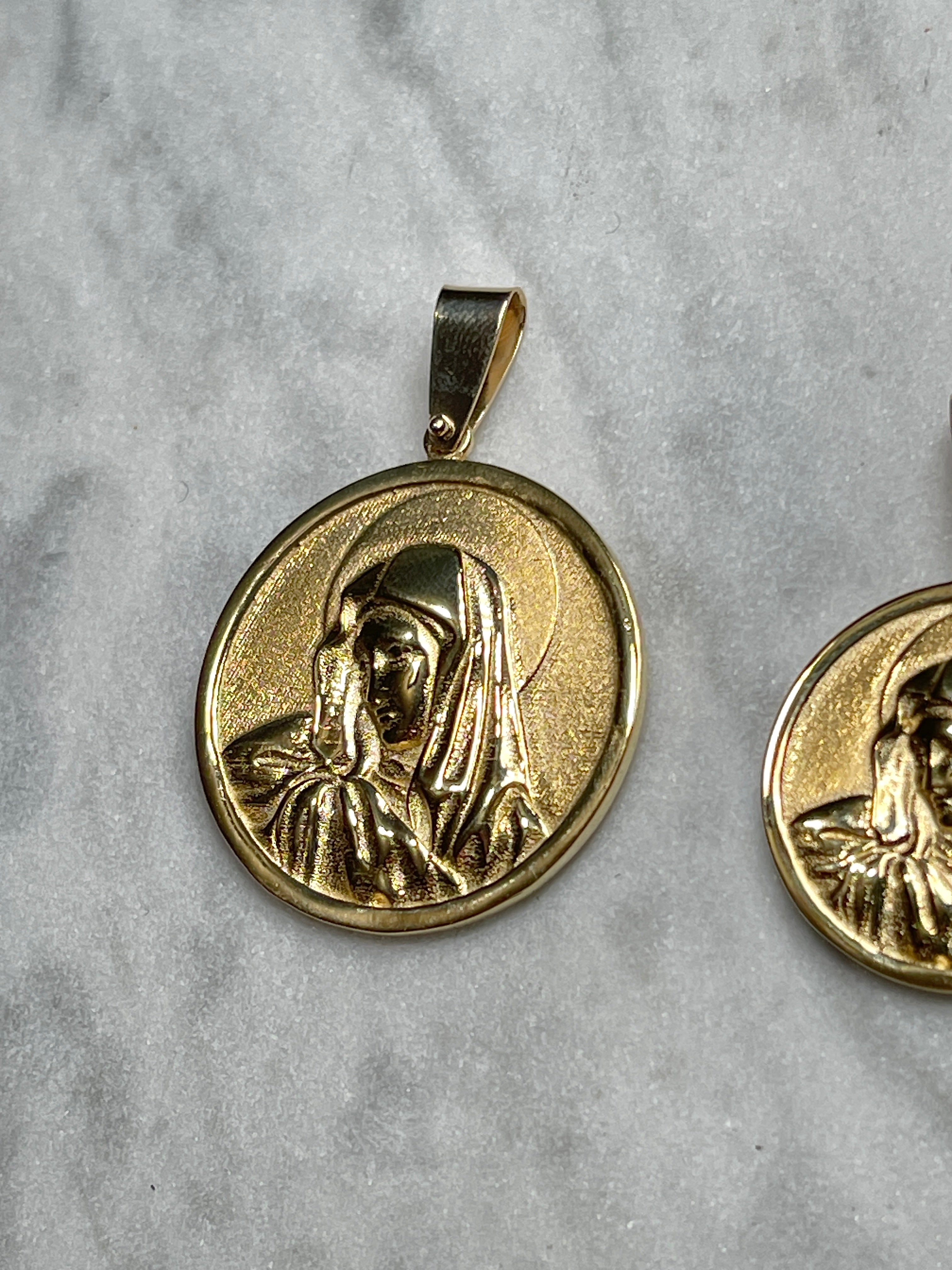 18KT Yellow Gold Virgin Mary Pendants