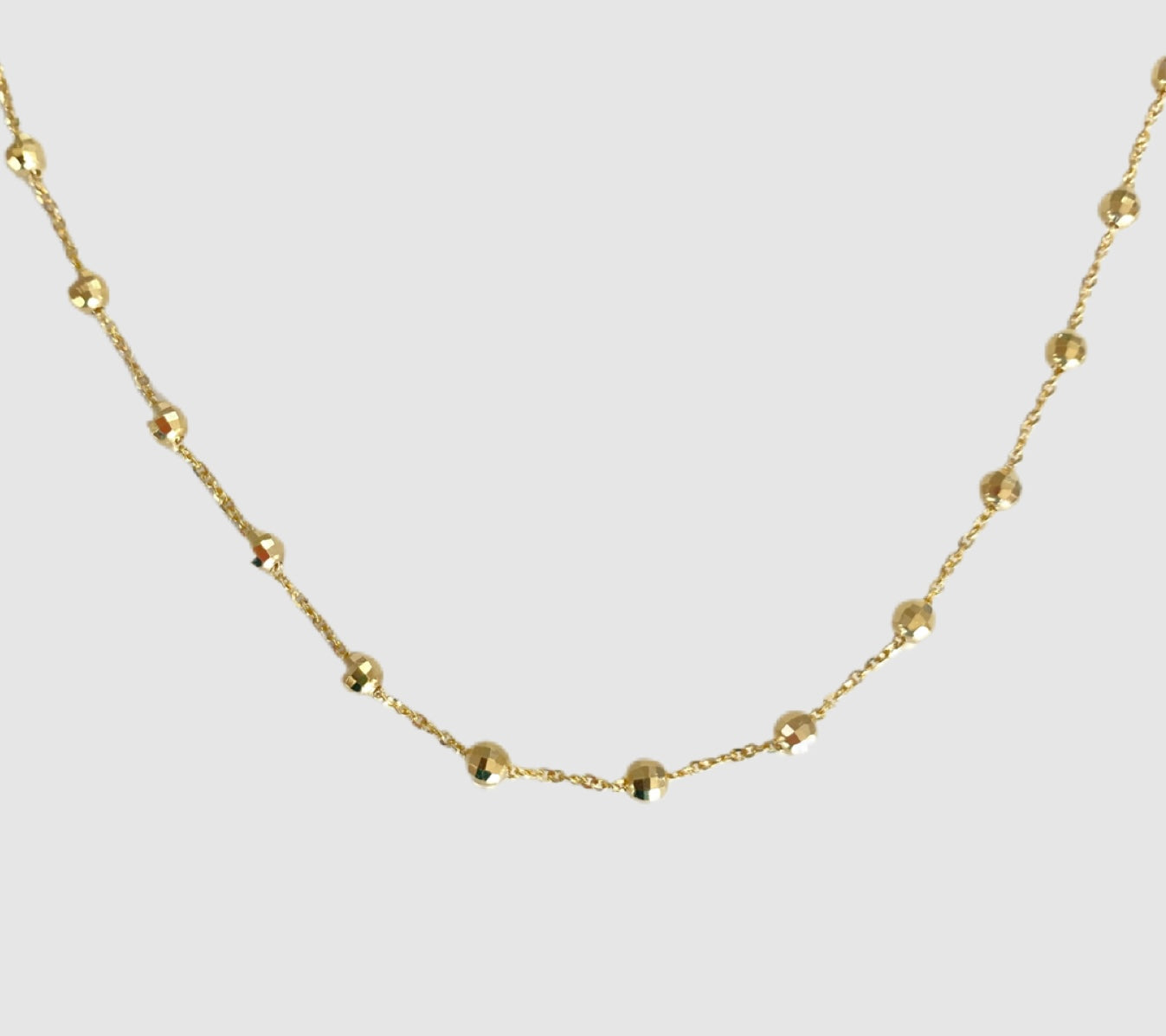 14Kt Yellow Gold Large Ball Necklace