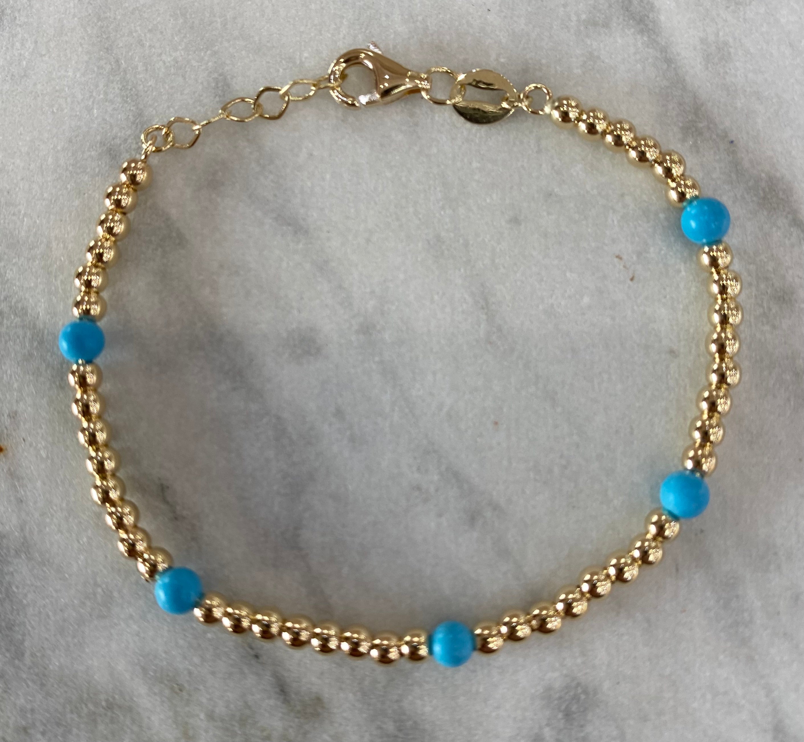 14Kt Yellow Gold Mommy & Me Ball Bracelet