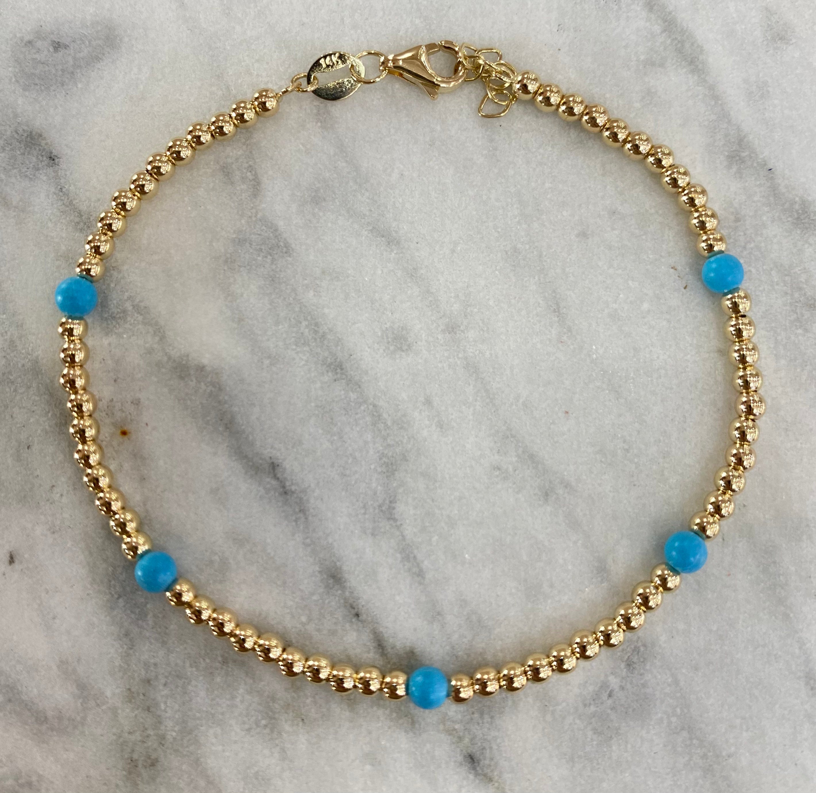 14Kt Yellow Gold Mommy & Me Ball Bracelet