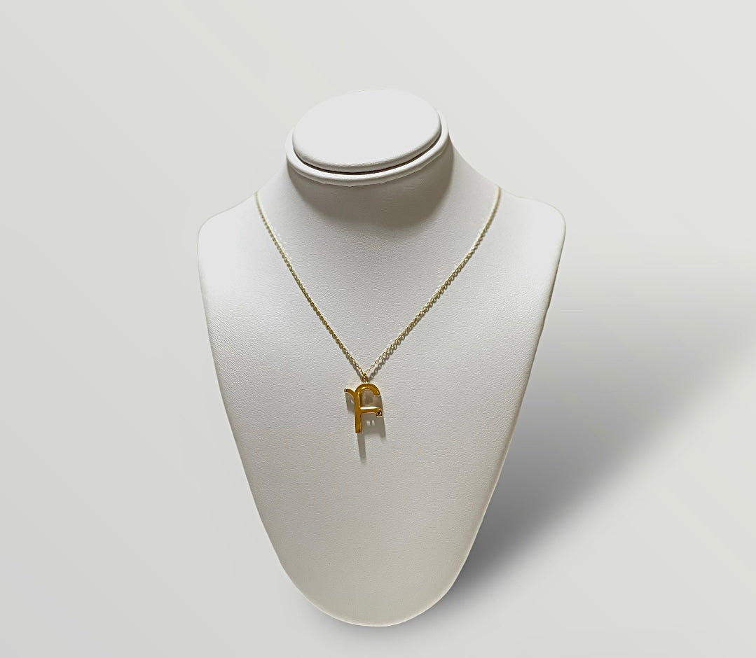 14KT Yellow Gold Armenian Initial Necklace