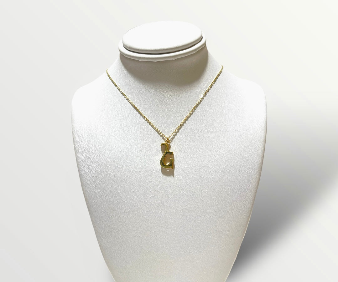 14KT Yellow Gold Armenian Initial Necklace