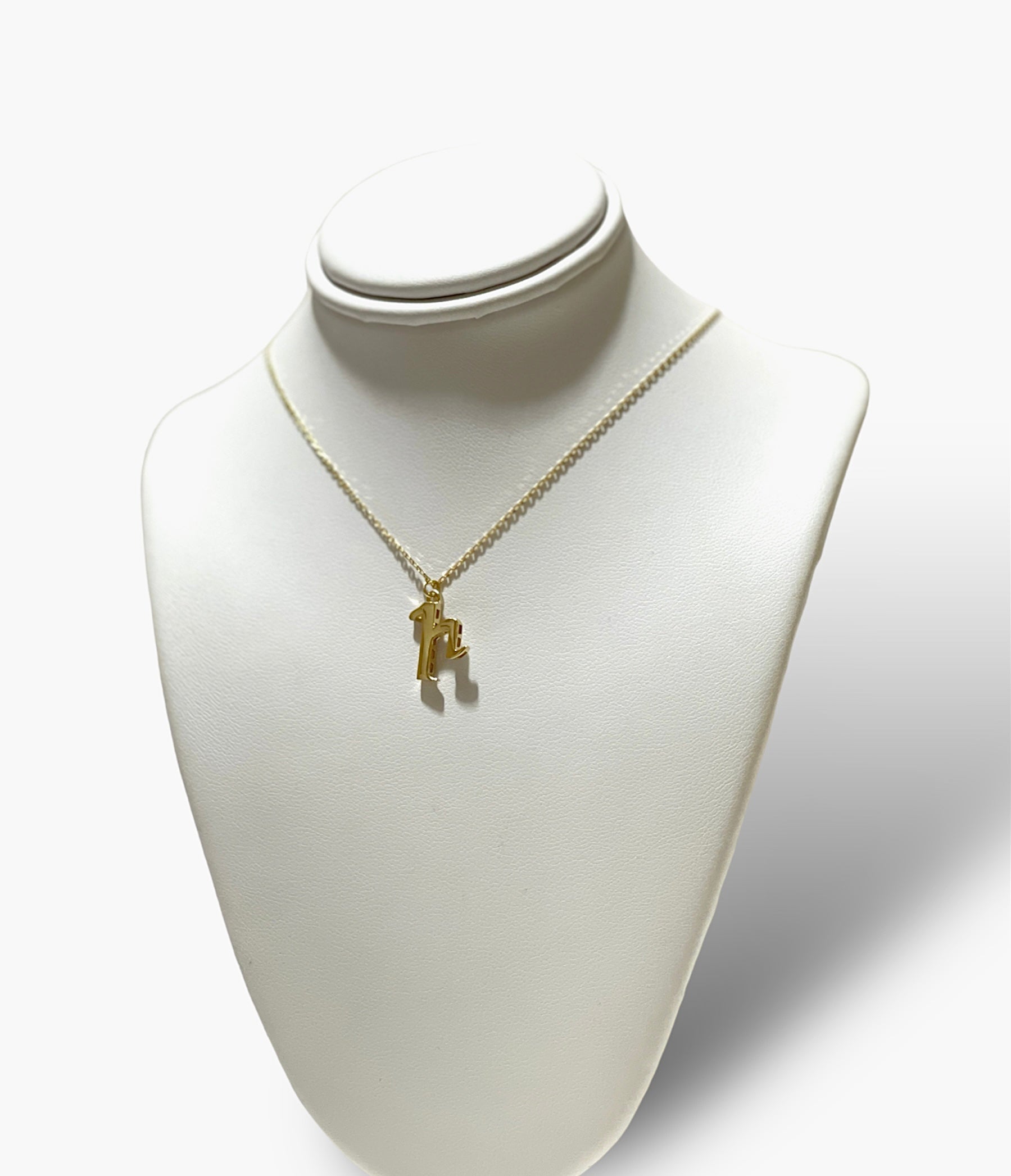 14KT Yellow Gold Armenian Initial Necklace