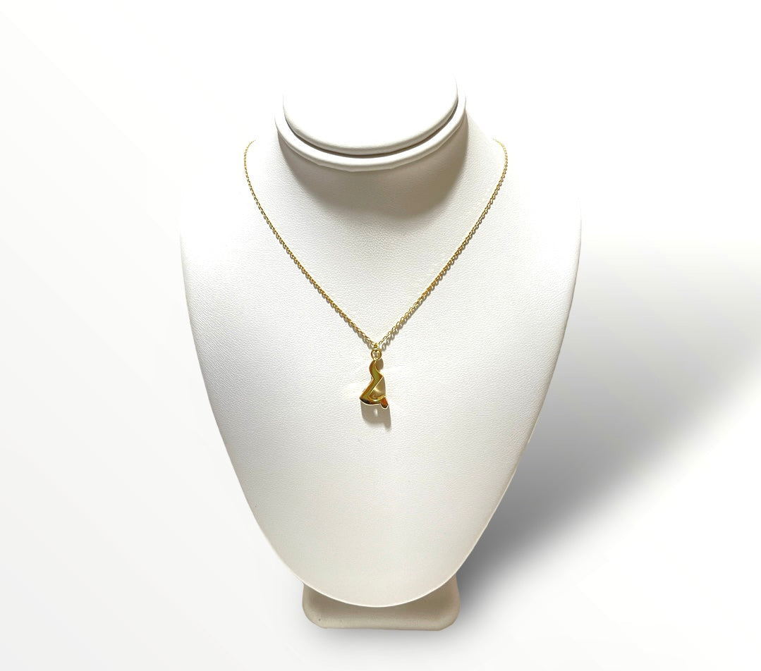 14KT Yellow Gold Armenian Initial Necklace