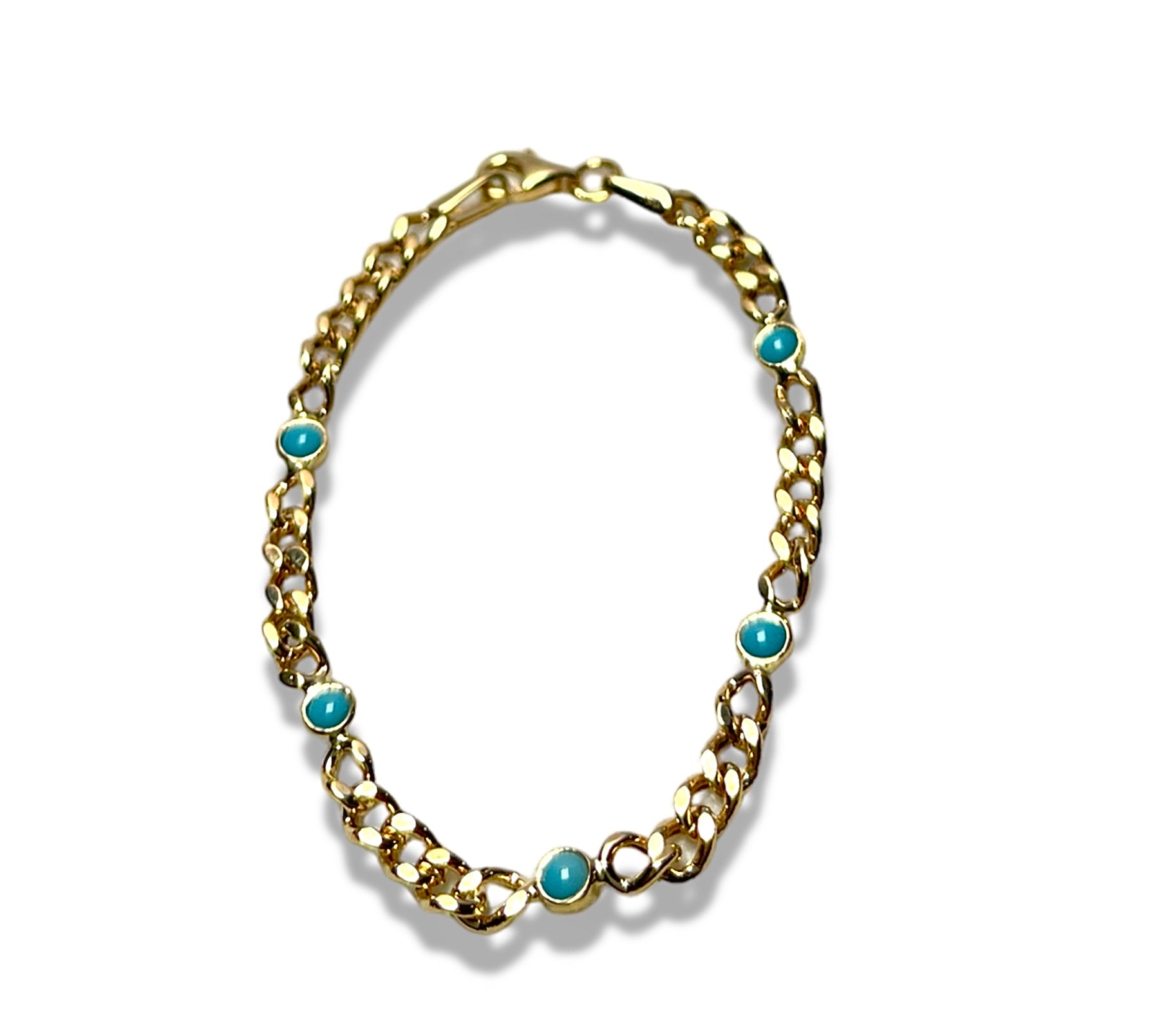 14KT Turquoise Baby Bracelet