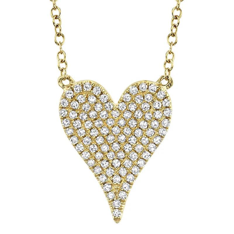 0.21CT Diamond Pave Heart Necklace - Nancy's Jewelry