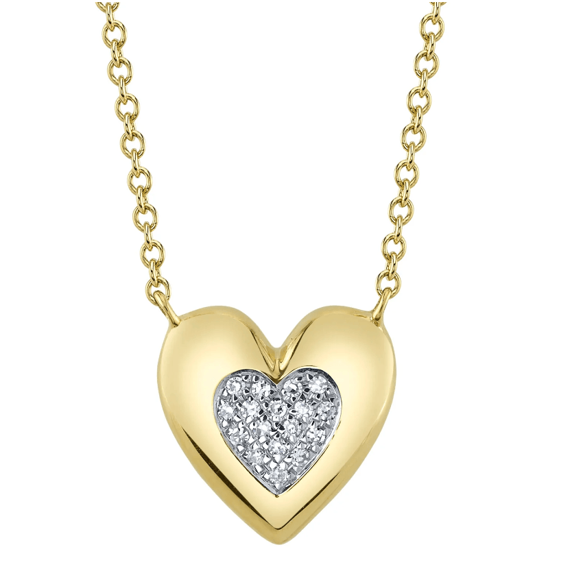 0.04CT Diamond Heart Necklace - Nancy's Jewelry