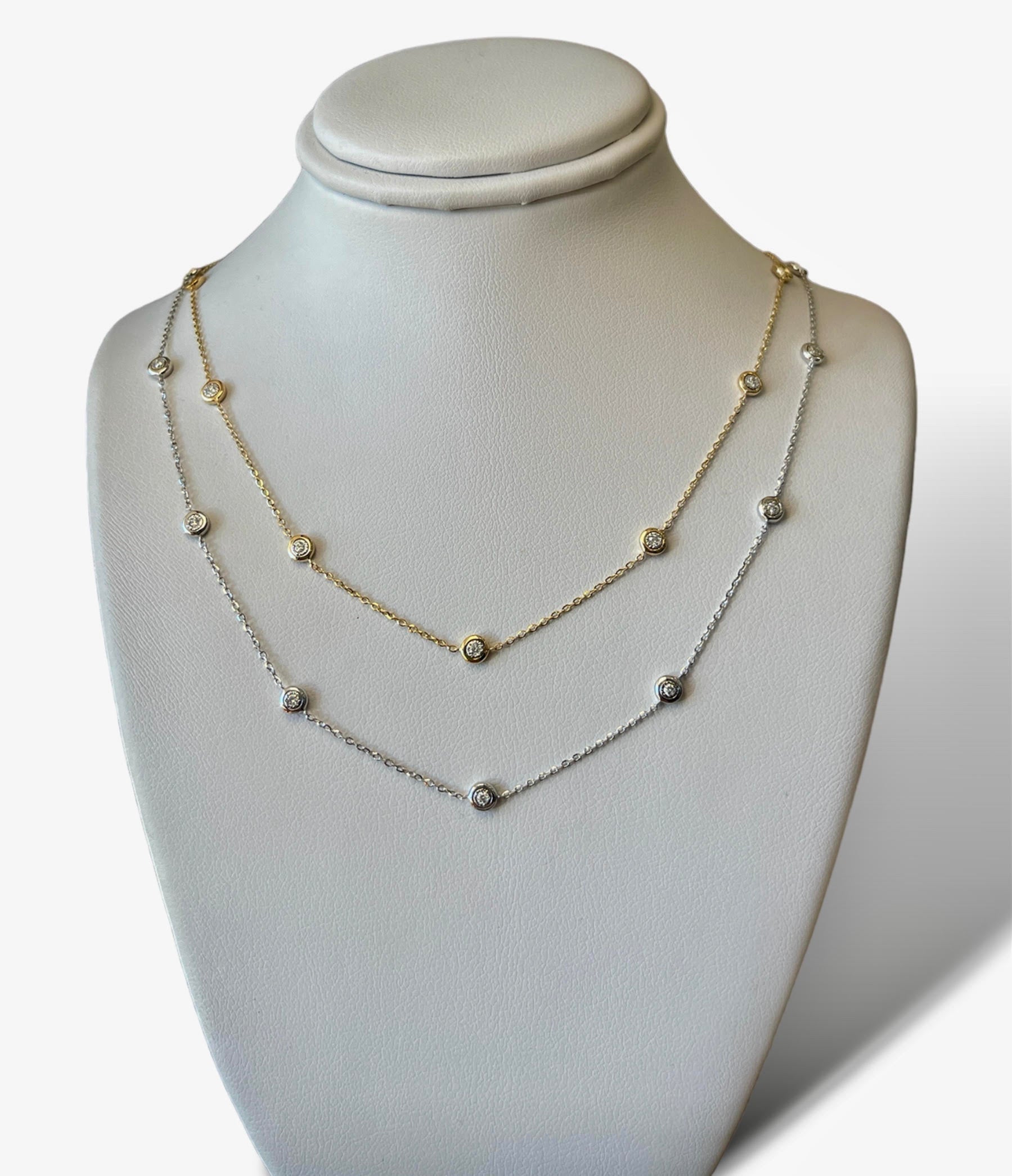 0.16CT Gold Diamond By-The-Yard Necklace