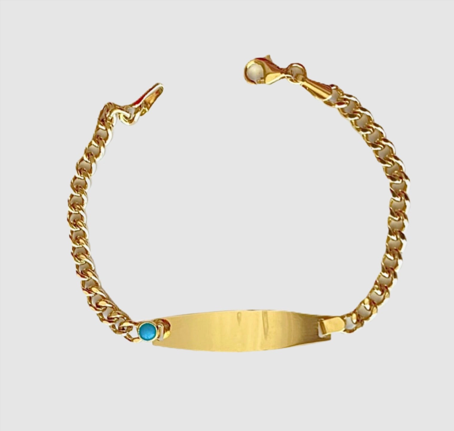 18Kt Yellow Gold  Kids ID Bracelet