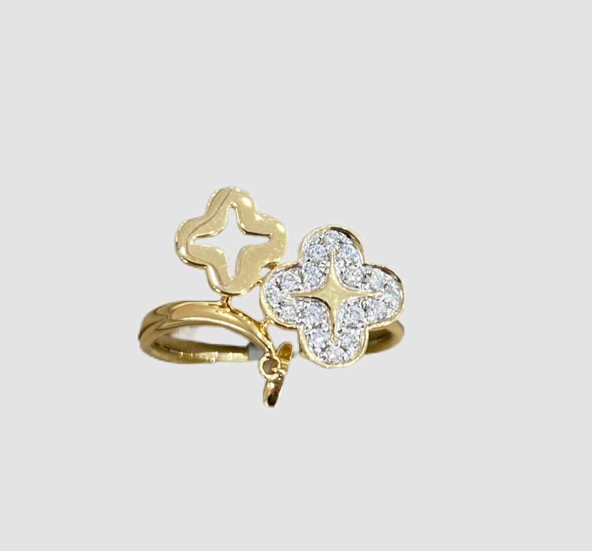 0.20CT Diamond Lucky Clover Ring