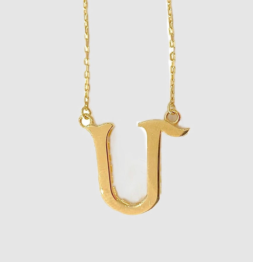 14KT Yellow Gold Armenian Initial Necklace