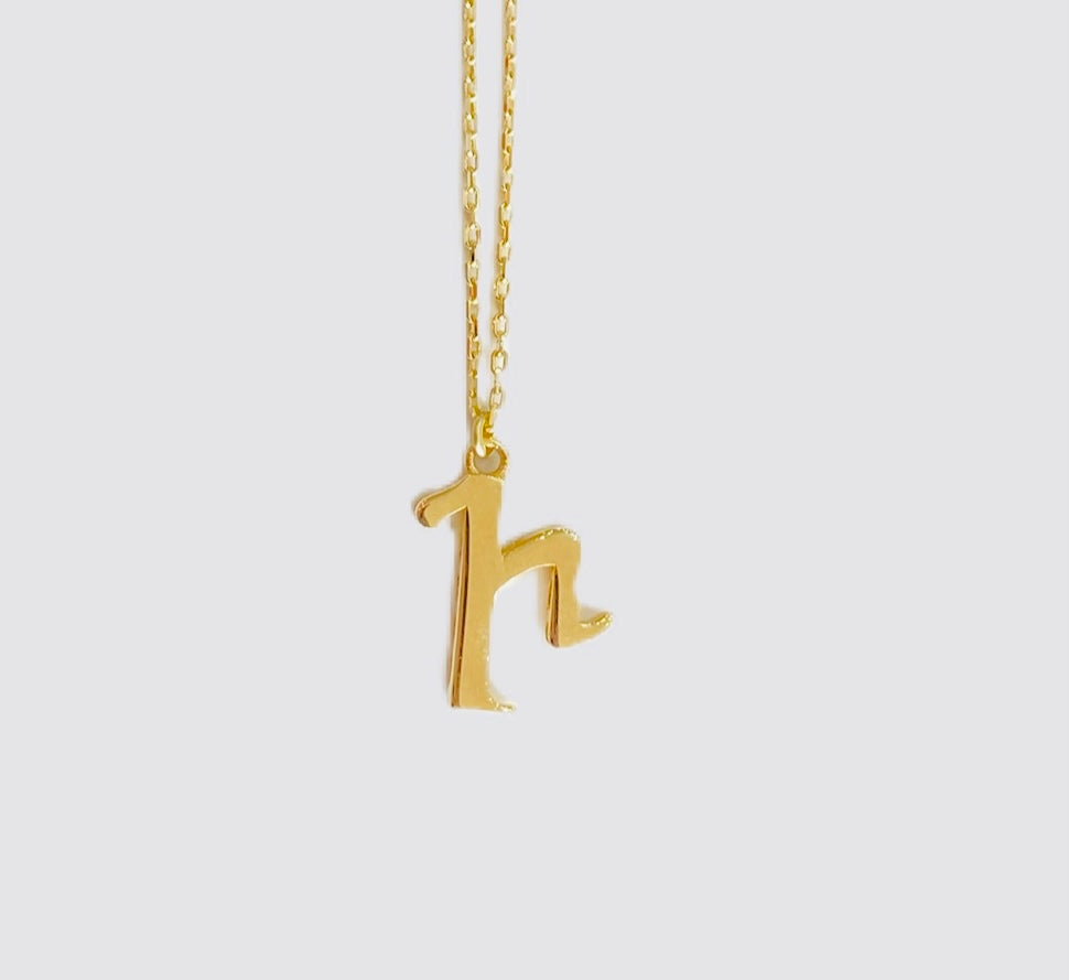 14KT Yellow Gold Armenian Initial Necklace