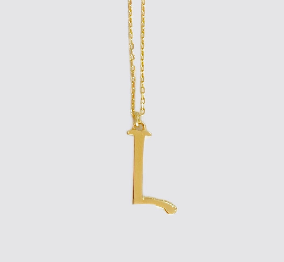 14KT Yellow Gold Armenian Initial Necklace